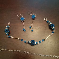 Gold,Aqua Blue, Beautiful,New