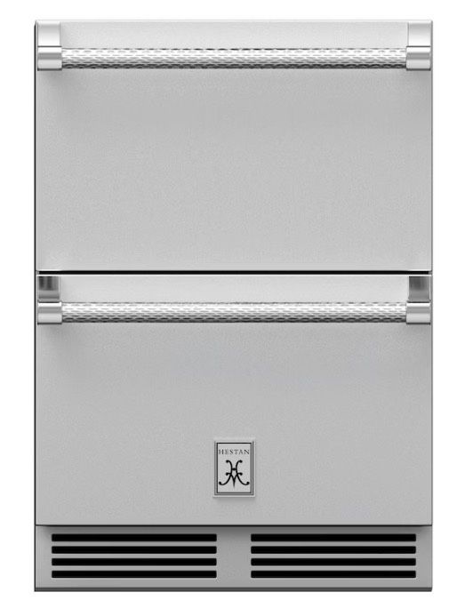 Hestan 24-Inch 5.2 Cu. Ft. Outdoor Rated Refrigerator and Freezer Drawer with Lock - GRFR24