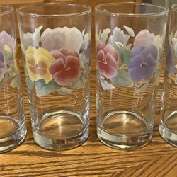 Corelle Summer Blush 16oz Glasses- Set of 5
