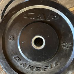 Pair of 45lb Bumper Plate Weights 