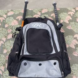 Rawlings Baseball Backpack, Holds All Your Equipment Including 2 Bats Glove Cleats Helmet