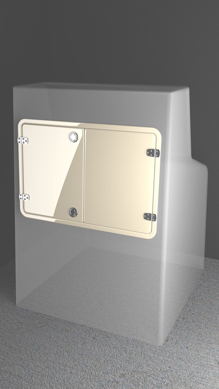 Universal Full Access Fiberglass Hatch For 38" Wide Center Console