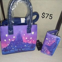 Disney Tangled Handbag with Wallet