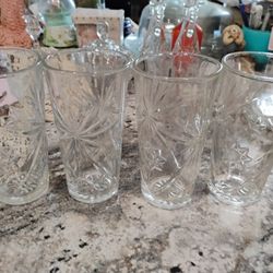 Anchor Hocking Star Of David Vintage Tea Glasses - 4