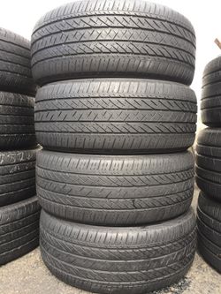235/45/18 Bridgestone set of used tires in great condition 225$ for 4 . Installation balance and alignment available. Road force balance available.
