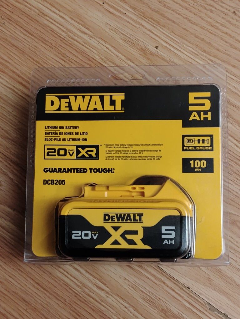 New DeWalt 20v 5ah