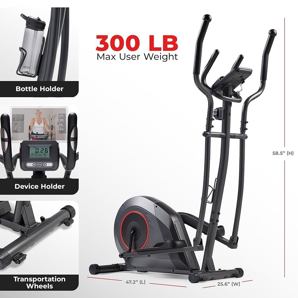Smart Upright Elliptical w/Pulse Sensor Built-in