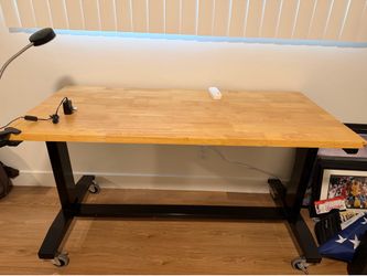 Adjustable Height Solid Wood Workbench