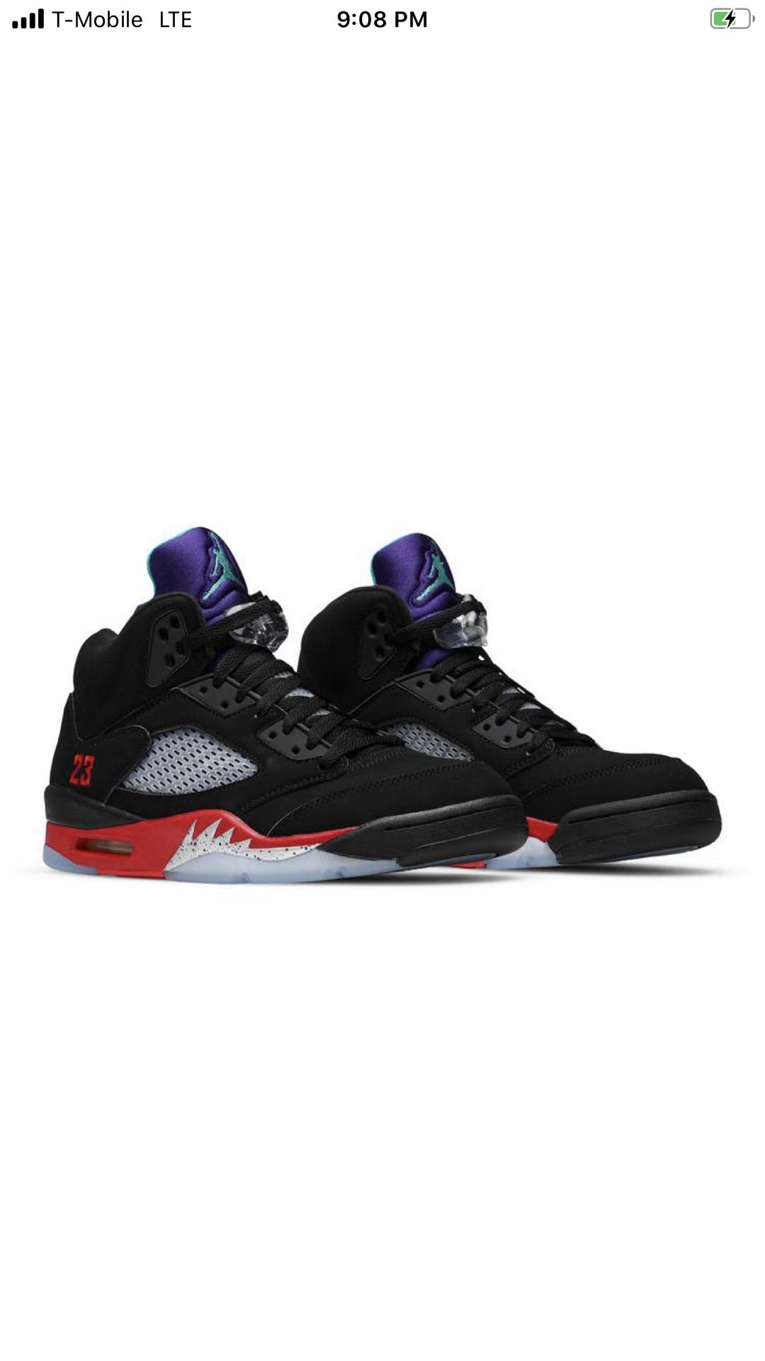 Nike Air Jordan Retro Top Grape Fire Red Metallic Black Sizes