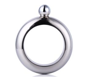 Wrist bracelet flask silver