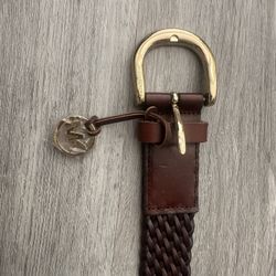 Michael Kors Brown Weave Belt 