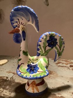 Rooster Hand Painted From Spain