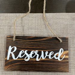 Hanging “Reserved” Signs 
