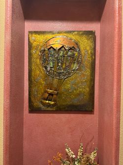 Copper Hot Air Balloon Wall Art