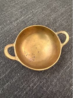 Vintage brass two handle small bowl