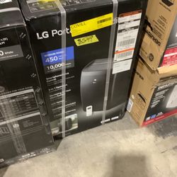 LG Electronics 10,000 BTU (DOE) 115-Volt Portable Air Conditioner LP1021BSSM Cools 450 Sq Ft with Dehumidifier Function, Wi-Fi Enabled