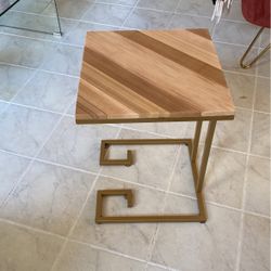 Little Coffee Table Wood And Metal Base