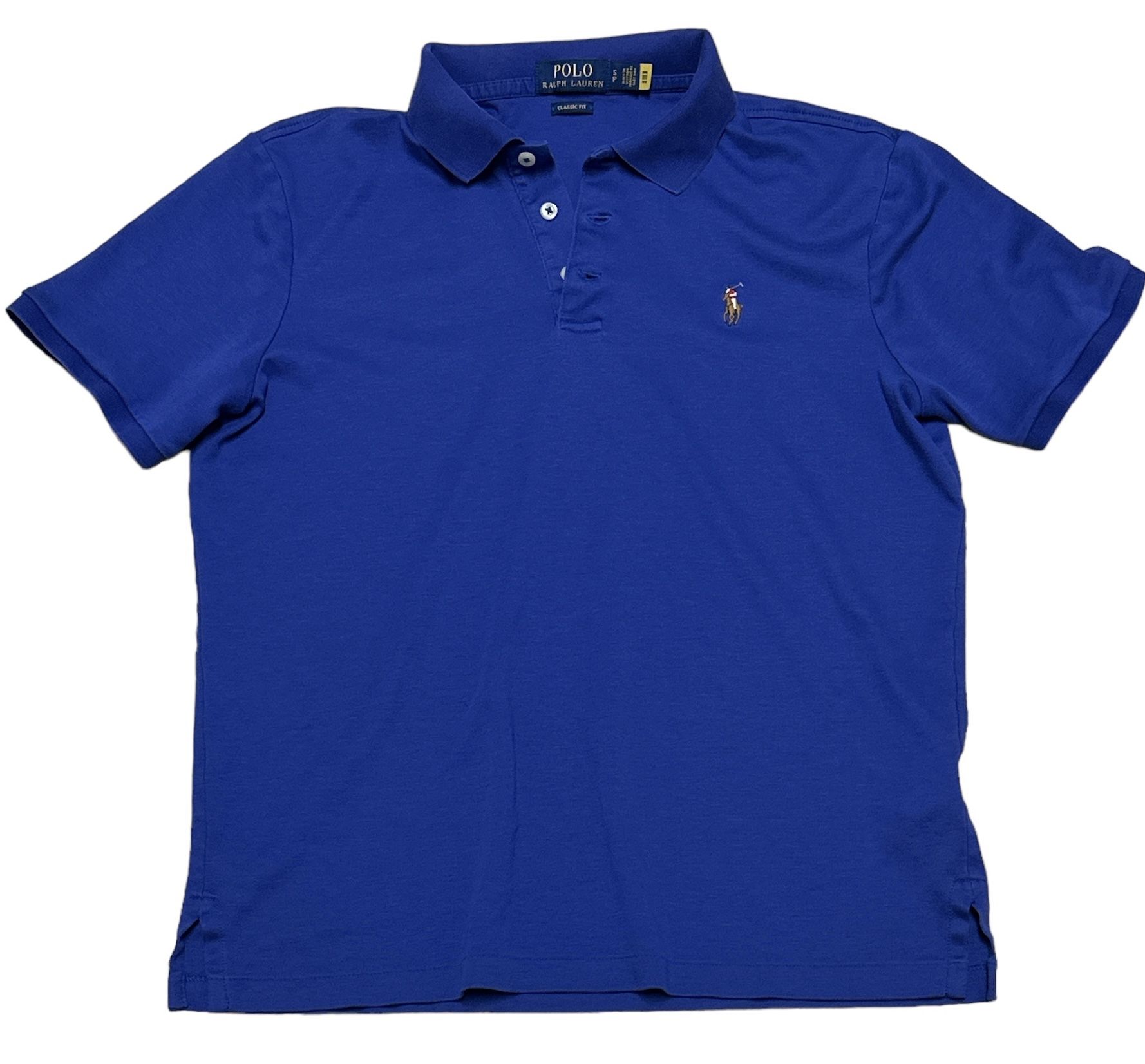 Polo Ralph Lauren Men’s Soft Cotton Blue Classic Fit Brown Pony Polo Shirt Size S