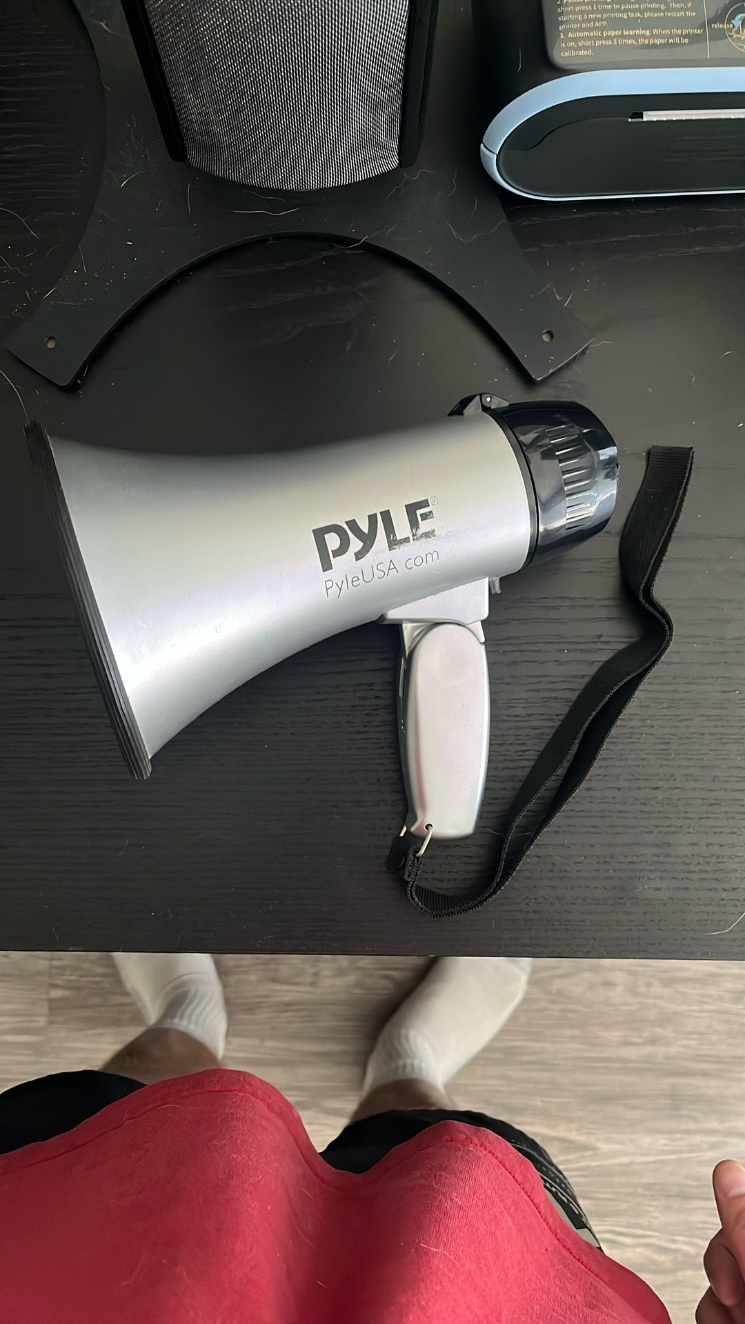 Pyle PMP31 30W PA Megaphone Bullhorn Speaker with Siren Grey