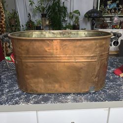 Antique Rochester Copper Boiler, Vintage Copper Planter, Copper Flowers Pot