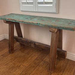  Reclaimed Wood  console table - Potato Barn