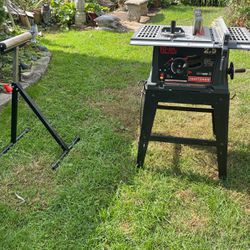 Craftsman 10 Inch Table Saw With Stand and Helper 