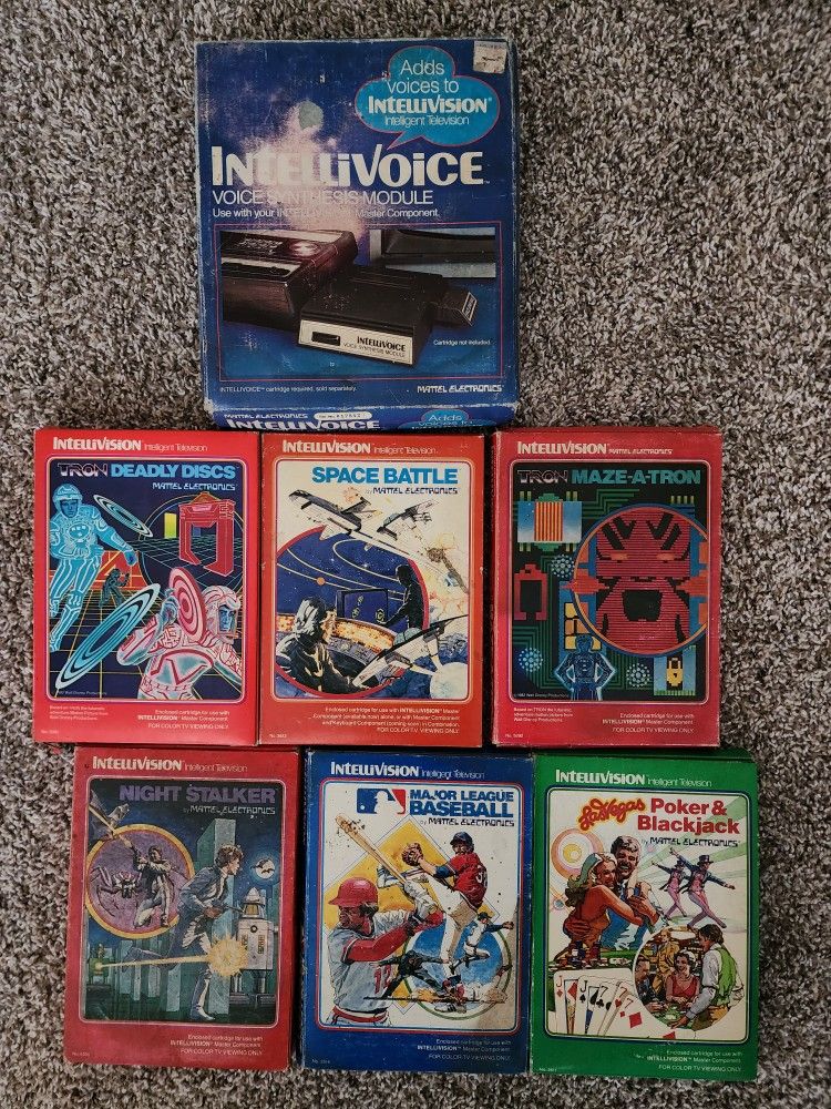 Intellivoice And Intellivision Games Lot