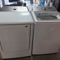 SAMSUNG TOP LOAD WASHER AND DRYER SET 