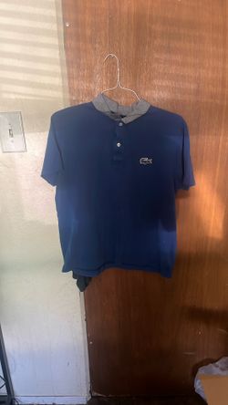 Lacoste Polo Shirt Blue And Gray (size M)