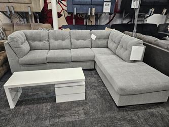 New Ashley marleton gray color sectional special crazy low price