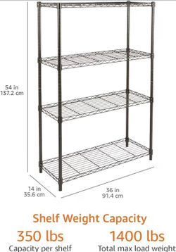Wire Rack Shelf - 4 tiers