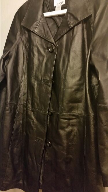 Woman's leather coat