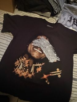 Black Graphic Portrait T-Shirt Large Michael Jackson