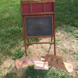 Old Vintage Convertible School Desk, Chalk Board.  