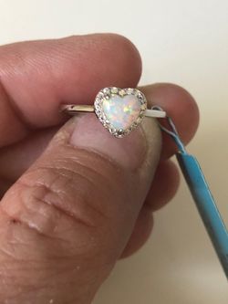 Sterling silver White Opal