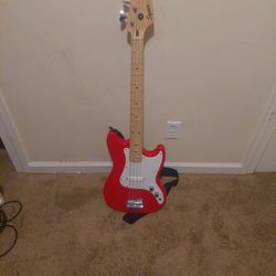 Squier Bronco Bass guitar (Lightly Used)