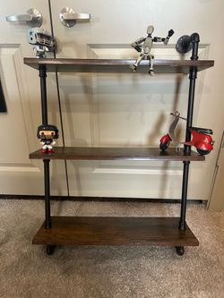 Industrial Pipe Shelf 3 Tier And 2 Tier Wall Mounted Shelves