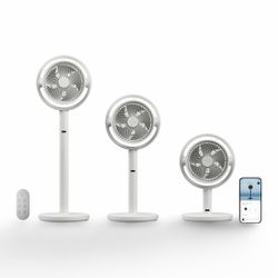 Blueair F13i Pedestal Fan Cloud Linen 10-Speed 20dB App Alexa Remote