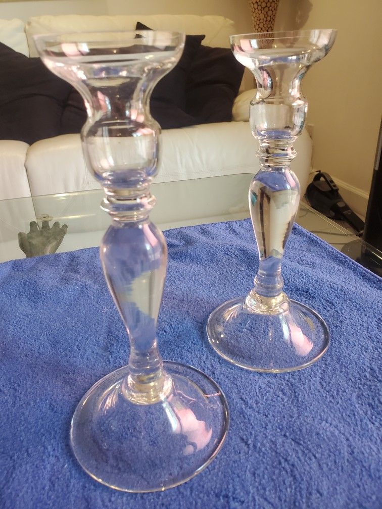 Glass Candle Holders