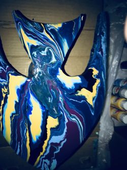 Angelfish. Handmade one-of-a-kind wall art