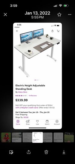 Used Electric Height Adjustable Standing Desk
