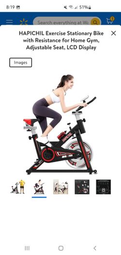 hapichil exercise stationary bike with resistance for home gym