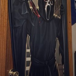 Ghostface Door Tapestry Cover