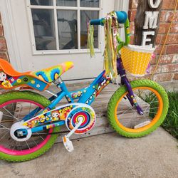 Titan Girl's Flower Power Princess 16 In. BMX Bike with  Doll Seat, Basket(77459)