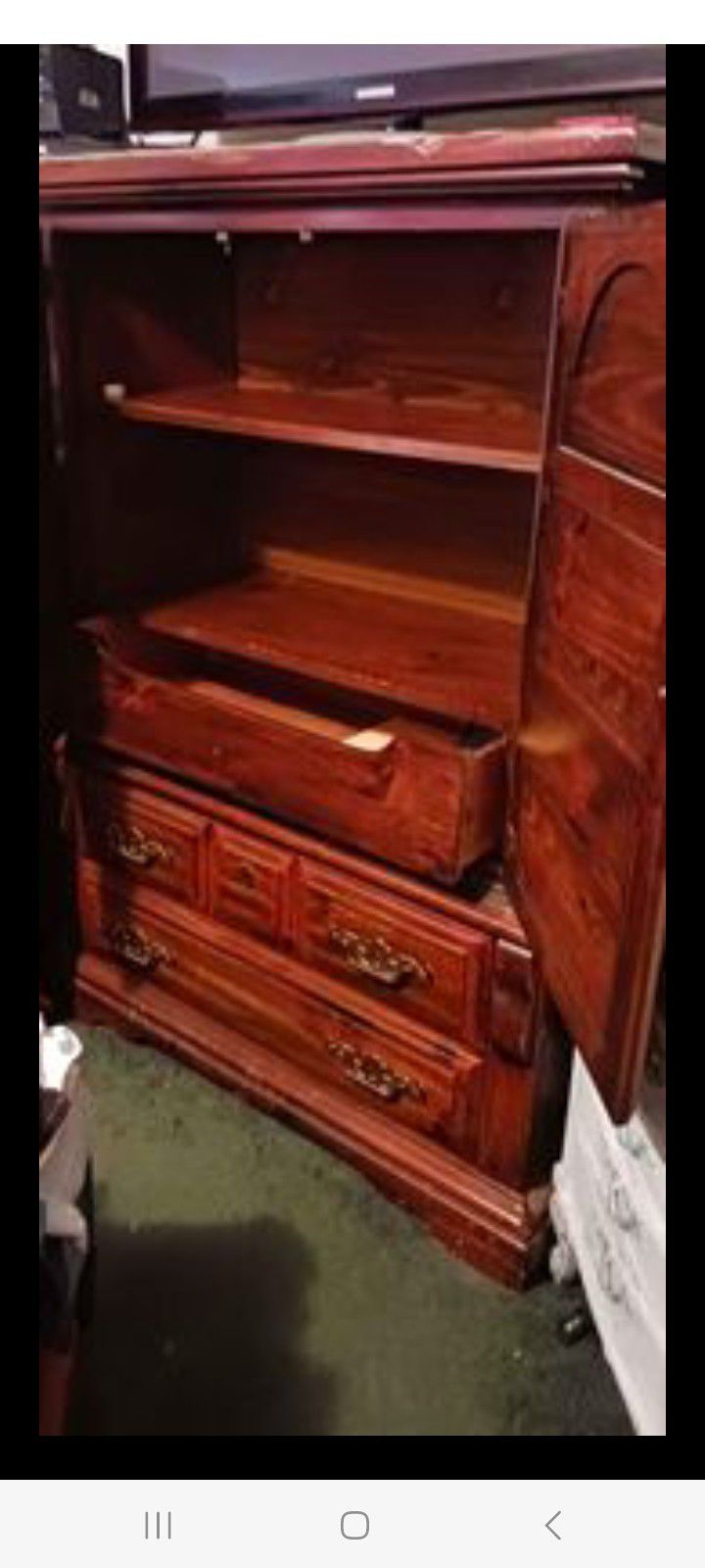 Cherry Armoire And Dresser