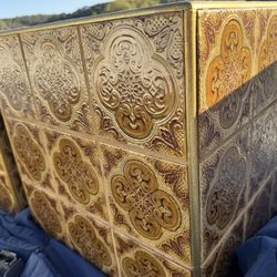 Vintage MCM 18" Tile Cube Tables - Pair (Side Tables)