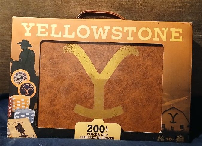 Brand New Yellowstone 200-Piece Poker Set with Custom Carrying Case.