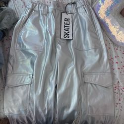 Silver skater cargo pants 