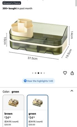 Bathroom Countertop Skin Care Storage,