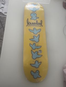 Skateboard Krooked Birdical Deck Yellow 8.06